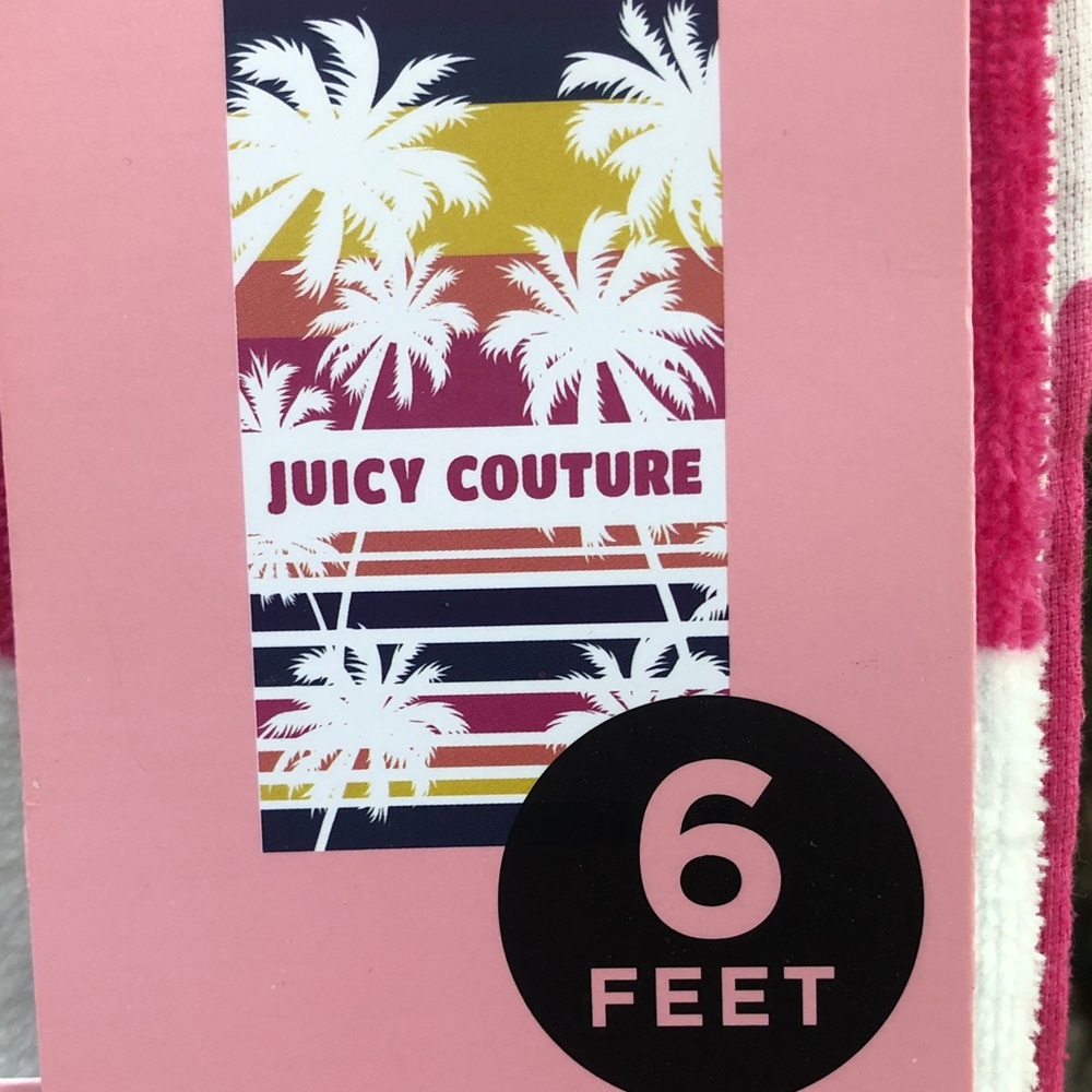 NWT Juicy Couture 100% Cotton Printed Beach Towel